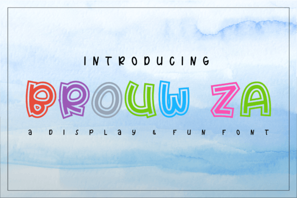Brouw-za: An Authentic Display Font for Better Reading Experiences