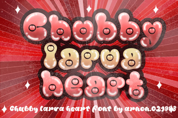 Chubby Larva Heart: A Playful Display Font for Digital Branding