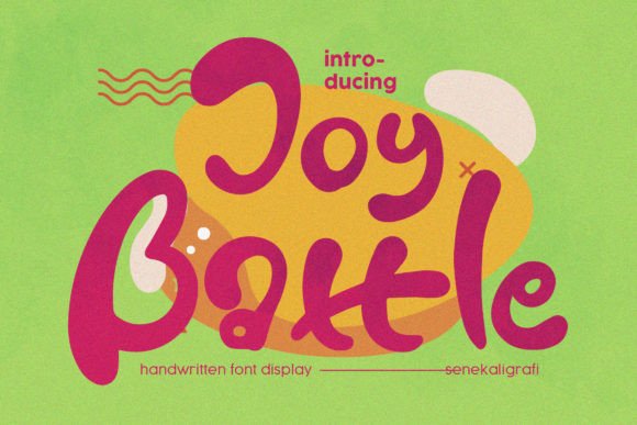 Joy Battle: A Playful Display Font for Crafters and Sellers